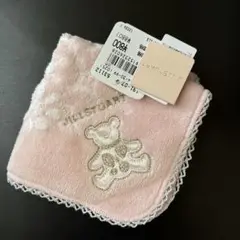 ジルスチュアート　ピンク クマ刺繍 ハンカチ