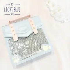 ネコ　痛バッグ　天使界隈　　サッチェル バッグ　ブルー　ショルダー　3Way　猫