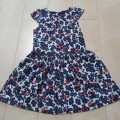 【美品】PETIT BATEAU 花柄 半袖ワンピース 110cm