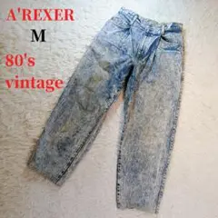 A'REXER デニム (M) ウエスト73cm ヴィンテージケミカルウォッシュ