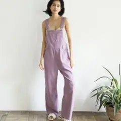 Sea room lynn ステッチオーバーオール(ラベンダー)