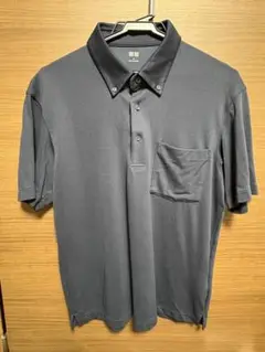 【2着売】UNIQLO ダークグレー ポロシャツ Mサイズ