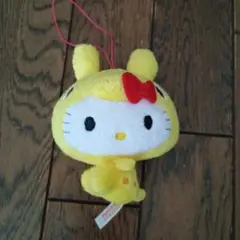 ハローキティ ぬいぐるみストラップ 黄色