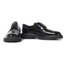 GIUSEPPE ZANOTTI Hilary パテントレザーブローグシューズ