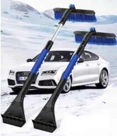 新品未使用品 車用スノーブラシ 組立式 雪下ろし スクレーパー 伸縮式 雪 霜