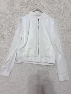 新品　未使用　GRL グレイル　シアー素材　ブルゾン 薄手　羽織　ホワイト