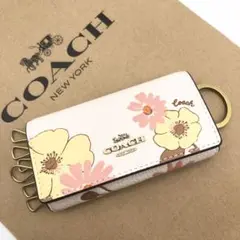 【COACH☆日本限定】新品☆6 リング キー ケース ウィズ フローラル☆