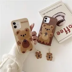 iPhone 14pro 対応クマシリコンカバースマホケース韓国 3点