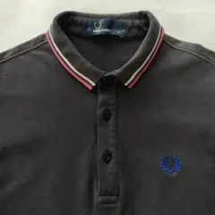 Fred Perry 鹿の子半袖ポロシャツ S 日本製 ユニセックス 黒