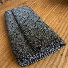 黒いビーズの和装用バッグ