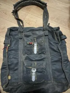 名作 TOUGH タフ ミリタリー ダメージ加工 ダッフルバッグ トート y2k 名作 TOUGH タフ ミリタリー ダメージ加工 ダッフルバッグ