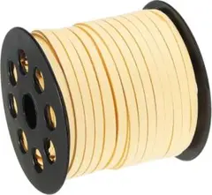 ⭐️スエードコード 45 M 5 mm フラット レザー ベージュ 1ロール