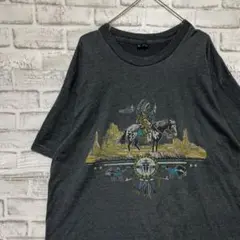 USA製90sヴィンテージTシャツ！シングルステッチ　グレー半袖古着　XL 19