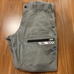 グレー ワークパンツ ジッパーポケット付きLサイズ