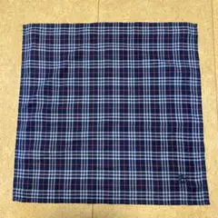 Burberrys チェック柄ハンカチ ネイビー/レッド45cm