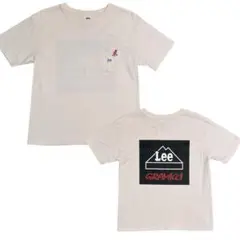 グラミチ×リー アイボリー ロゴプリント 刺繍 Tシャツ 半袖 トップス