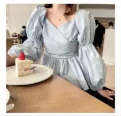 moripon ♡ Romantic blouse / blue