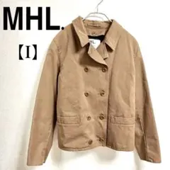 【美品】MHL. コットン ダブルショートコート ピーコートブラウン