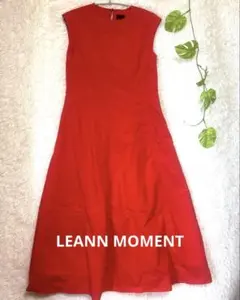 LEANN MOMENT ノースリーブロングワンピース レッド　【S】