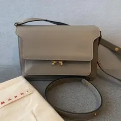 MARMI 美品 トランクバッグ グレージュ マルニ ショルダー ハンドバッグ