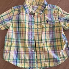 Ralph Lauren 12M イエローチェックシャツ