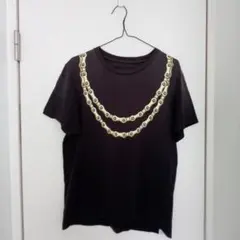 BROOKLYN チェーン風プリント ユニクロ　Tシャツ M　ブロディー　真壁