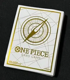 【美品】ONE PIECEカードゲーム 公式スリーブ ホワイトゴールド 50枚