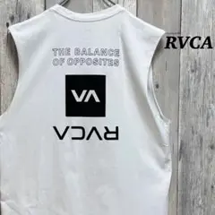 ルーカ　RVCA ノースリーブシャツ　ホワイト　ビックロゴ　L