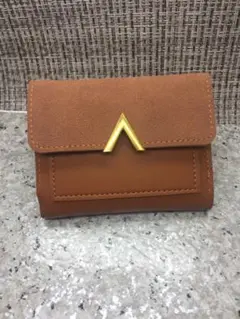 A☆安心のメルカリ便☆新品未使用品☆Vデザイン財布×名刺カード入れ☆ブラウン