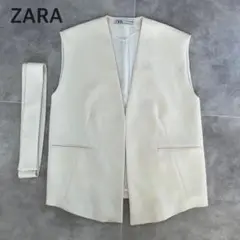 ZARA ベルテッドオーバーサイズ ベスト ジレ 花山瑞貴ちゃん着用
