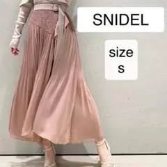 SNIDEL プリーツラップスカショーパン 0 プリーツ ロングスカート PNK