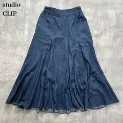 スタディオクリップ【M】ロングスカート マーメイドライン フレア デニムライク
