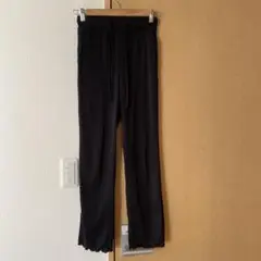GU リブパンツ ブラックS