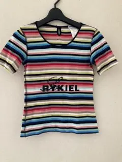 美品　SONIA RIKIEL ソニアリキエル マルチボーダーTシャツ Sサイズ