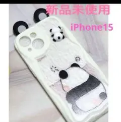 【新品　未使用】スマホケース　ソフトケース　パンダ　iPhone15