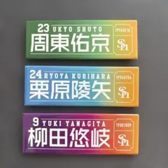 福岡ソフトバンクホークス選手ネームロング缶バッジ ［非売品］