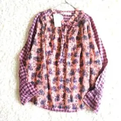 定価1.5万円【新品】アズノゥアズドゥバズ　大きいサイズ　コンビブラウス　花柄