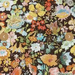 輸入リバティ743　クラシックメドウ　チョコレート　50センチから
