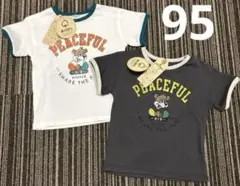 男の子　Tシャツ　くま　95サイズ　2枚セット　双子　綿100 夏服　半袖