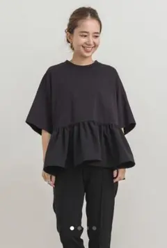 新品タグ付き yori 新品ヘムフリルワイドTee