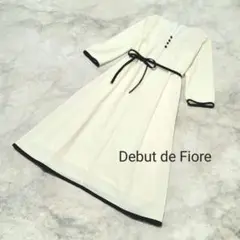 新品【Debut de Fiore】バイカラーカットジョーゼットワンピース