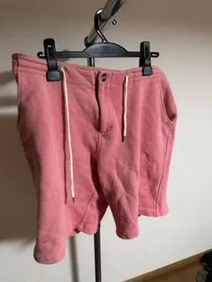 ピンク L コットン混紡 ショートパンツ