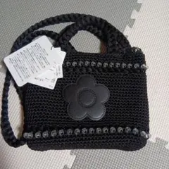 MARY QUANT ブラックハンドバッグ