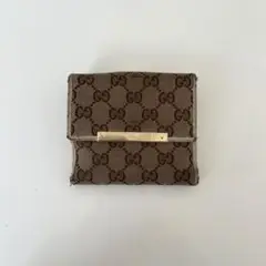 GUCCI グッチ GGキャンバス ダブルホック財布
