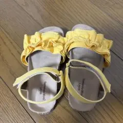 Samansa Mos2 フリルサンダル イエロー