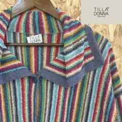状態◎ TILLA DONNA ティラドンナ イタリア製 ガウンカーディガン F
