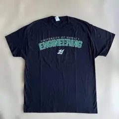 ハワイ大学 カレッジTシャツ ブラック ロゴT メンズXL Hanes