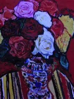 林武、「薔薇」、希少な画集の額装画 2025年最新】Yahoo!オークション -林武 バラ(絵画)の中古品