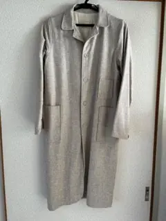 グレー トレンチコート コットンリネン　M