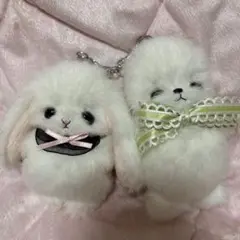 バラ売り可　ウサギのぬいぐるみ&チャームセットyuzuchocoユヅチヨ様作家様 ユヅチヨ yuzuchoco Amie Amy 岩崎紗妃様 ぬいぐるみ うさぎ
